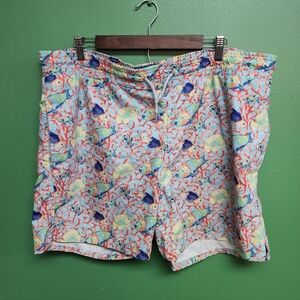 Michael’s Fish & Coral Print Swim Trunks Men’s XL | Made in USA Board Shorts